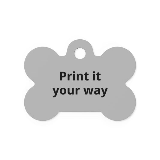 Custom Bone Pet Tag — Personalized Engraved Dog ID Tag (Print It Your Way)
