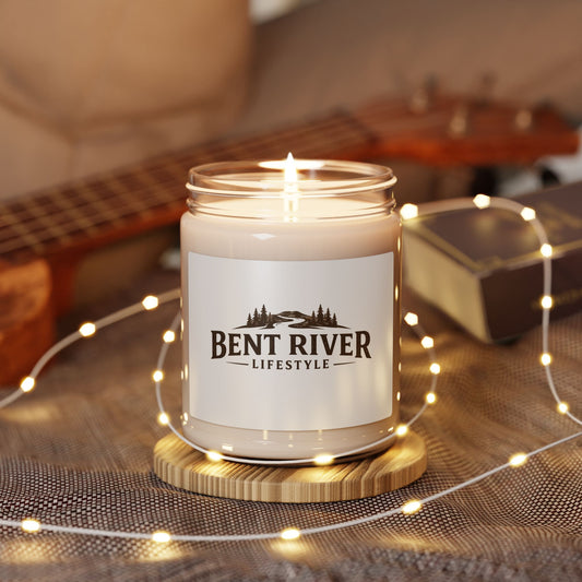 Bent River Lifestyle 9oz Scented Soy Candle — Rustic Pine & River Retreat Jar