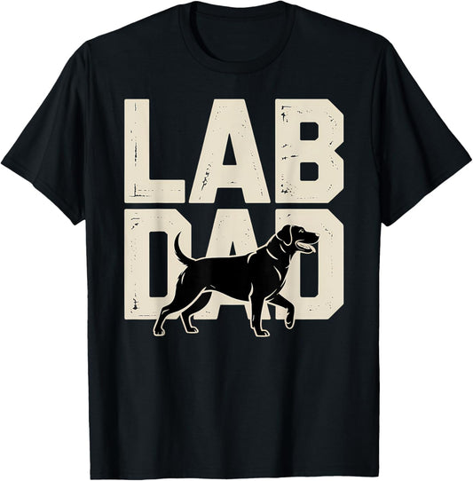 Lab Dog Dad Black Labrador Retriever Father Men's T-Shirt