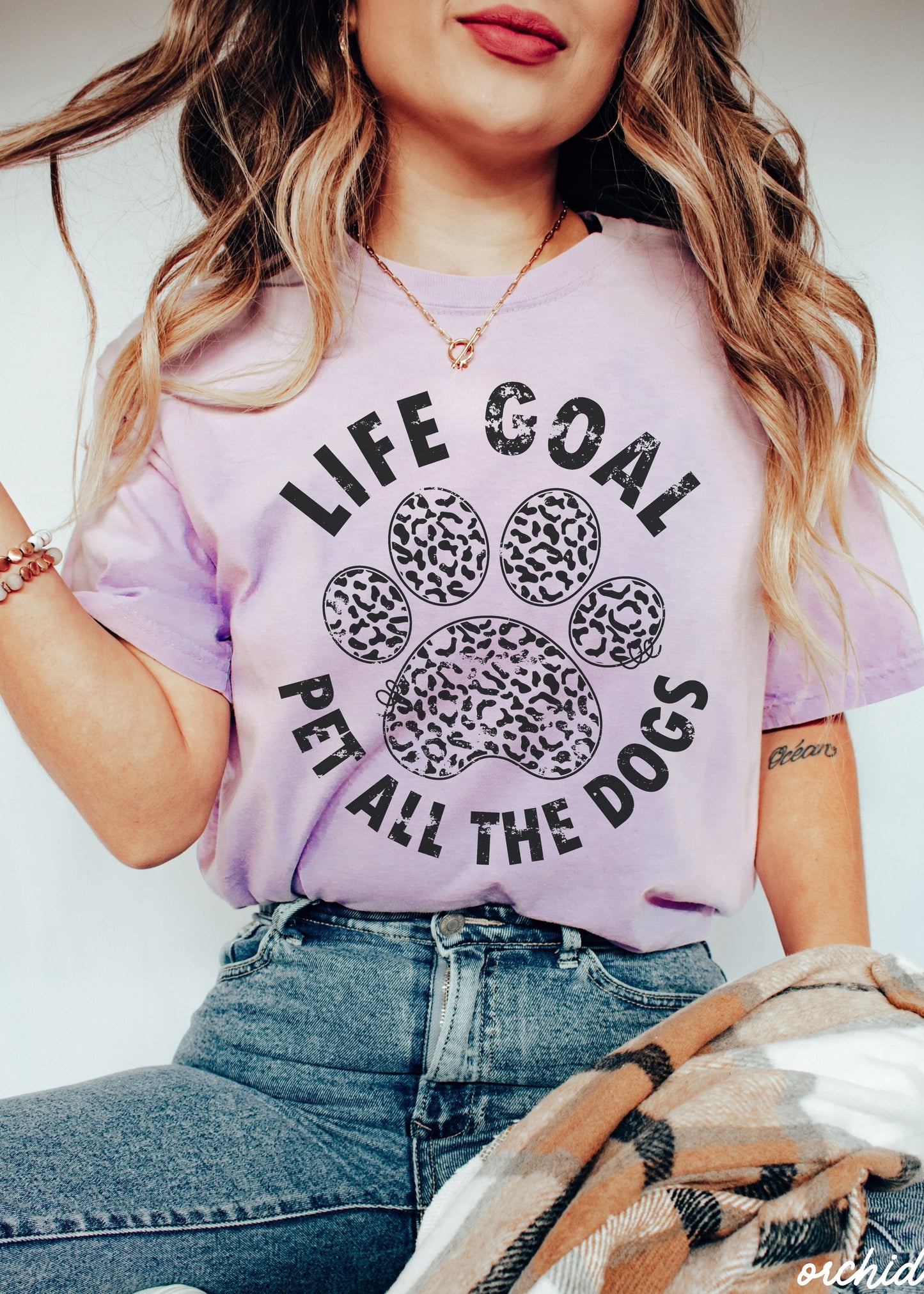 Pet All The Dogs Leopard Paw Tee *13 Colors (S-3X)